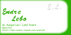 endre lebo business card