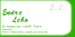 endre lebo business card